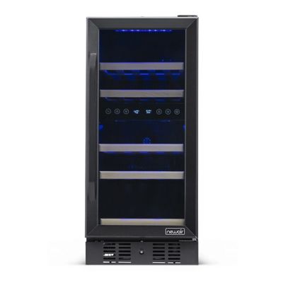 Image showing 15 th NewAir 3.2 cu. ft. 29-Bottle Built-In Dual Zone Wine Fridge, Black
