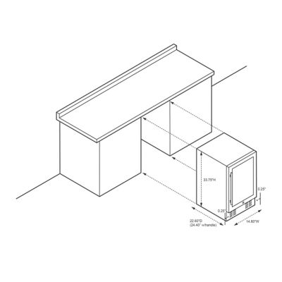 Image showing  3.2 cu. ft. 29-Bottle Built-In Dual Zone Wine Fridge in Stainless Steel, Quiet Operation with Beech Wood Shelves