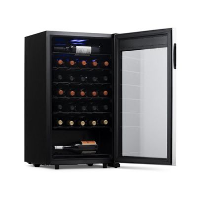 Image showing  3.15 cu. ft. 33-Bottle Freestanding Wine Fridge in Stainless Steel with Adjustable Racks