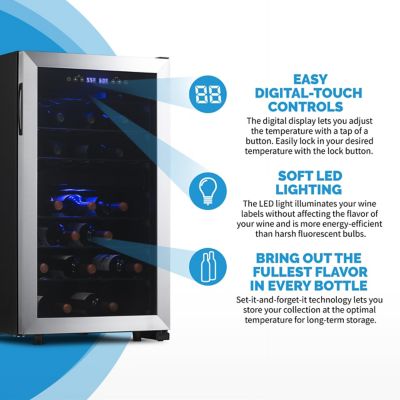 Image showing 12 th NewAir 4.17 cu. ft. 43-Bottle Freestanding Dual Zone Wine Fridge