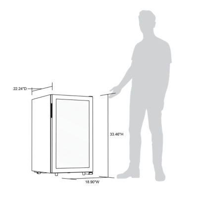 Image showing 16 th NewAir 4.17 cu. ft. 43-Bottle Freestanding Dual Zone Wine Fridge