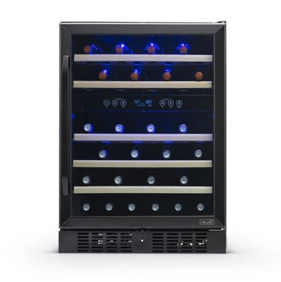 Image showing 9 th NewAir 5.3 cu. ft. 46-Bottle Built-In Dual Zone Wine Fridge in Black Stainless Steel