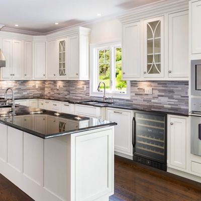 Image showing 17 th NewAir 5.3 cu. ft. 46-Bottle Built-In Dual Zone Wine Fridge in Black Stainless Steel