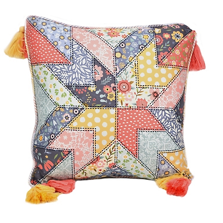 Donna Sharp Coral Crush Patch Decorative Pillow