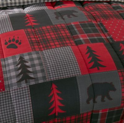 Image showing  Forest Comforter Set, Red, 3 pc.