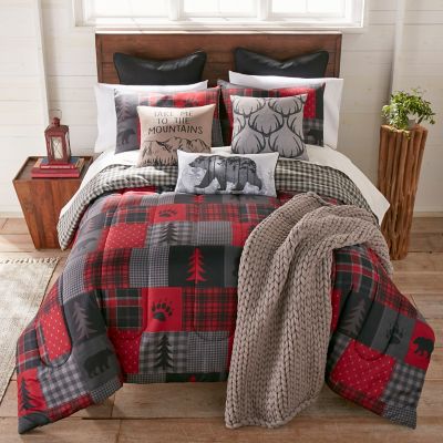 Donna Sharp Forest Comforter Set, Red, 3 pc.