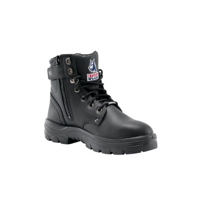 Image showing  Men's Steel Toe Argyle Zip Lace-Up Side Zip Work Boots, 6 in.