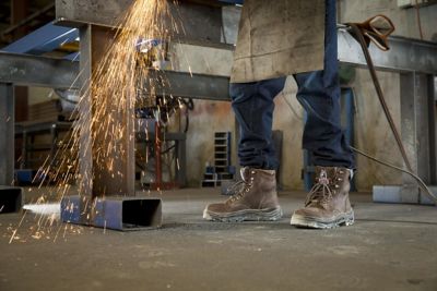 Image showing  Men's Steel Toe Argyle Waterproof Lace-Up Ankle Boots