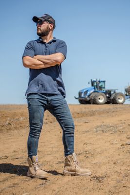 Image showing  Men's Steel Toe Southern Cros Scuff Lace-Up with Side Zip Work Boots, 6 in.