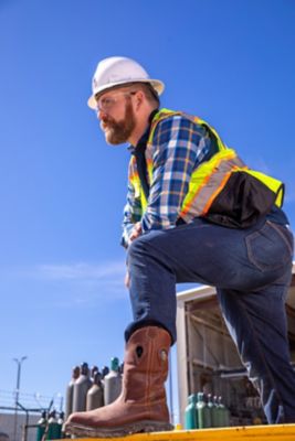 Image showing 2 th Steel Blue Men's Blue Heeler Western Square Steel Toe Work Boots