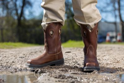 Image showing  Men's Blue Heeler Western Square Steel Toe Work Boots