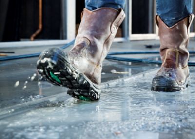 Image showing 5 th Steel Blue Men's Steel Toe Heeler Bump Met Waterproof Wellington Work Boots, 10 in.