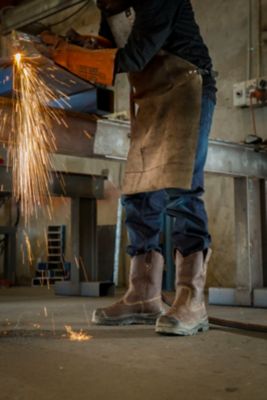 Image showing  Men's Steel Toe Heeler Bump Met Waterproof Wellington Work Boots, 10 in.