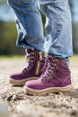 Image showing  Women's Southern Cross Zip PR Lace-Up with Side Zip Steel Toe Work Boots, 6 in.