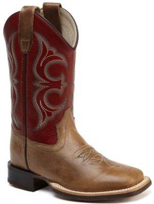 Image showing 0 th Old West Unisex Kids' Broad Square Toe Boots, BSC1953