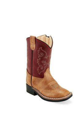 Old West Unisex Toddlers' Broad Square Toe Boots