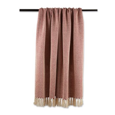 Image showing  Cotton Handloom Chevron Throw Blanket