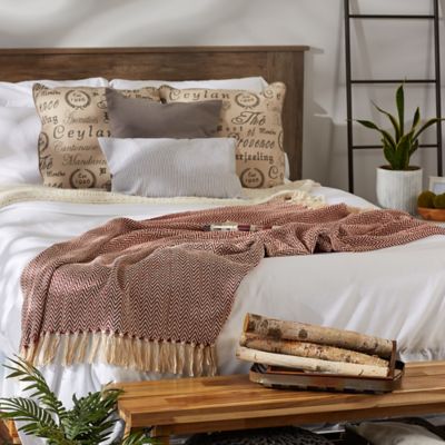 Image showing 8 th Design Imports Cotton Handloom Chevron Throw Blanket