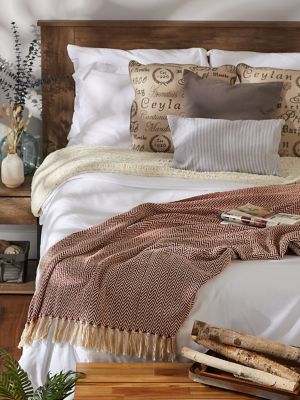 Image showing 9 th Design Imports Cotton Handloom Chevron Throw Blanket