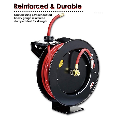 ReelWorks 50 ft. Retractable Air-Hose Reel With Hose at Tractor