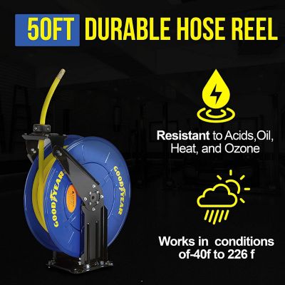 Image showing  3/8 in. x 50 ft. Retractable Air/Water-Hose Reel