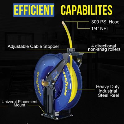 Image showing  3/8 in. x 50 ft. Retractable Air/Water-Hose Reel