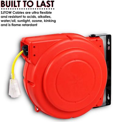 Image showing  80 ft. Indoor/Outdoor Retractable Extension Cord Reel