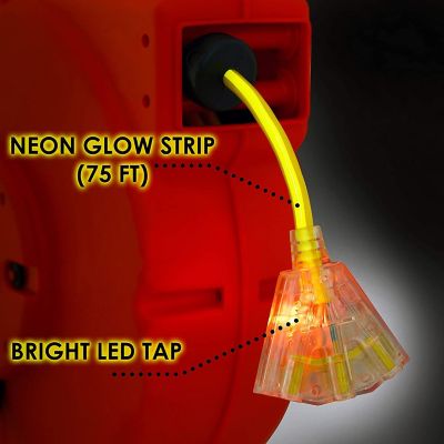 Image showing  80 ft. Indoor/Outdoor Retractable Extension Cord Reel