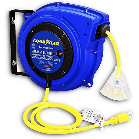 Performance Tool 50-ft Retractable Cord Reel