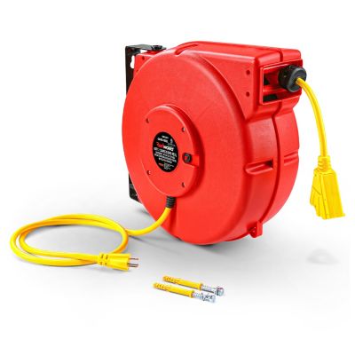 JobSmart 50 ft. 12 Gauge Extension Retractable Cord Reel at