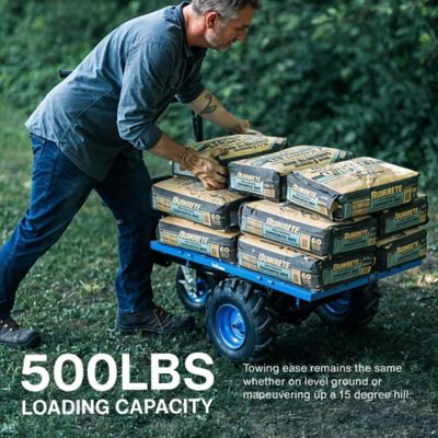 Image showing  6 cu. ft. 500 lb. Capacity Utility Cart Hand Truck Power Wagon