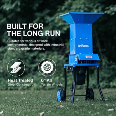 Image showing 6 th Lubeworks 0.5 in. Diameter 15A Electric Leaf Mulcher/Shredder