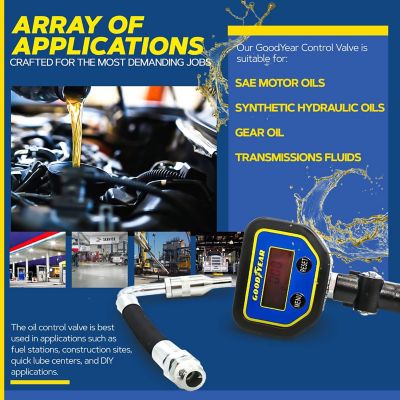 Goodyear Digital Oil Control Valve Dispensing Nozzle, 10 GPM TRI 【FFF様御専用】パジャマ