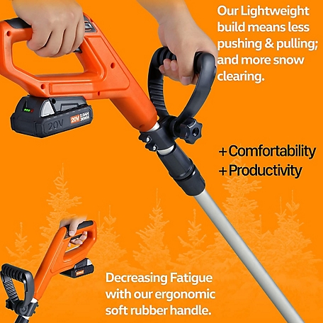 SuperHandy Snow Thrower/Power Shovel, Cordless Rechargeable DC 20V,  Handheld, Lightweight | 10 in. Width 5 in. Depth, 25' ft Throwing  Distance, 300