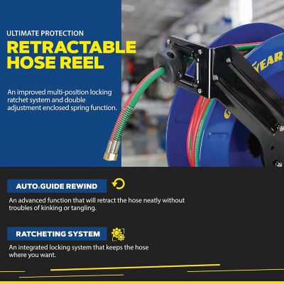 Image showing  1/4 in. x 50 ft. Retractable Welding Hose Reel