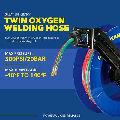 Image showing 8 th Goodyear 1/4 in. x 50 ft. Retractable Welding Hose Reel