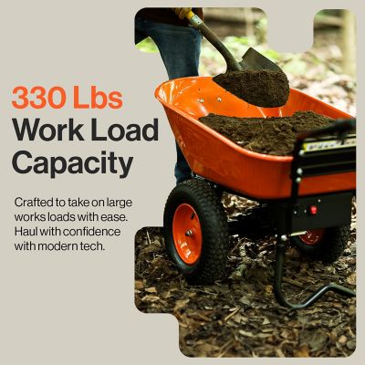 Image showing  4 cu. ft. 330 lb. Capacity Electric Wheelbarrow/Utility Cart