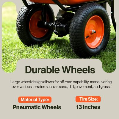 Image showing  4 cu. ft. 330 lb. Capacity Electric Wheelbarrow/Utility Cart