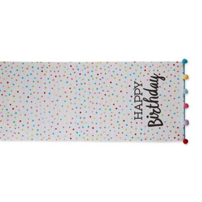 Image showing  Happy Birthday Embellished Decorative Table Runner