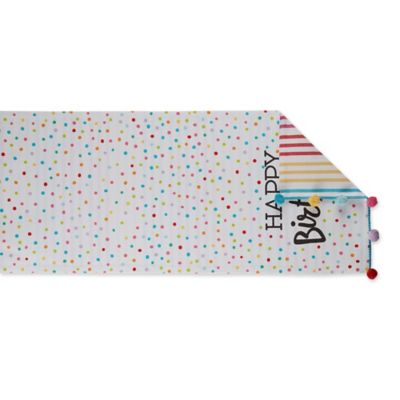 Image showing  Happy Birthday Embellished Decorative Table Runner