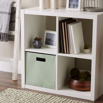Image showing  Solid Poly Cube Storage Bin, Mint, 13 in. x 13 in. x 13 in.