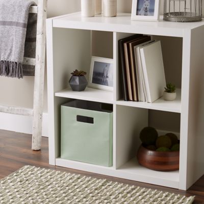 Image showing  Solid Poly Cube Storage Bin, Mint, 11 in. x 11 in. x 11 in.