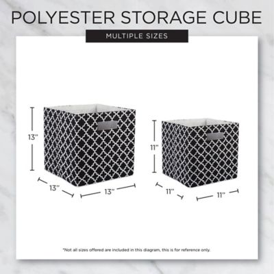 Image showing  Chevron Non-Woven Cube Storage Bins, Black/White, 4-Pack