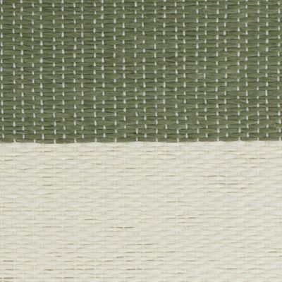 Image showing  Striped Woven Paper Storage Bin, 17 in. x 12 in., Green