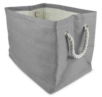 Design Imports Stripe Paper Bin, Gray, 15 in. x 10 in. x 12 in.