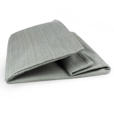 Image showing  Striped Paper Bin, 15 in. x 10 in. x 12 in., Gray