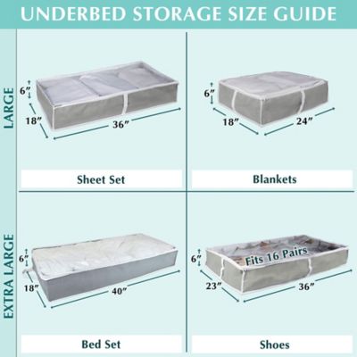 Image showing  Closet Storage Bins, Chevron, 40 in. x 18 in. x 6 in., 2 pc.