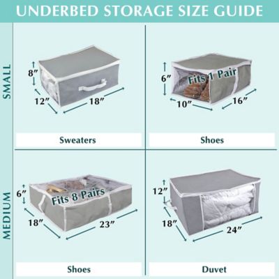Image showing  Closet Storage Bins, Gray, 24 in. x 18 in. x 12 in., 2 pc.