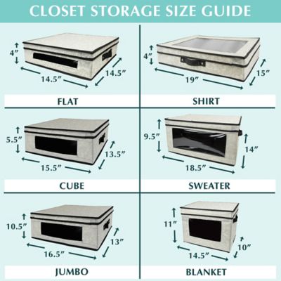 Image showing 5 th DII Closet Storage Bin, 15.5 in. x 5.5 in. x 14 in., Gray