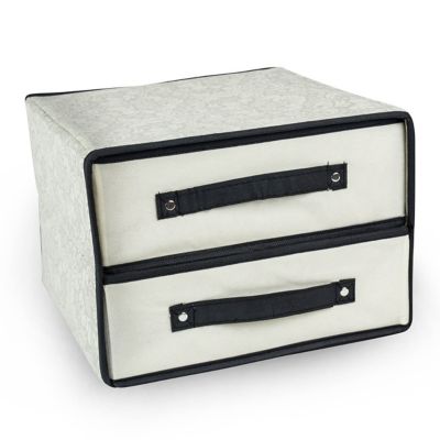 Design Imports Closet Storage Bin with Drawers, Damask